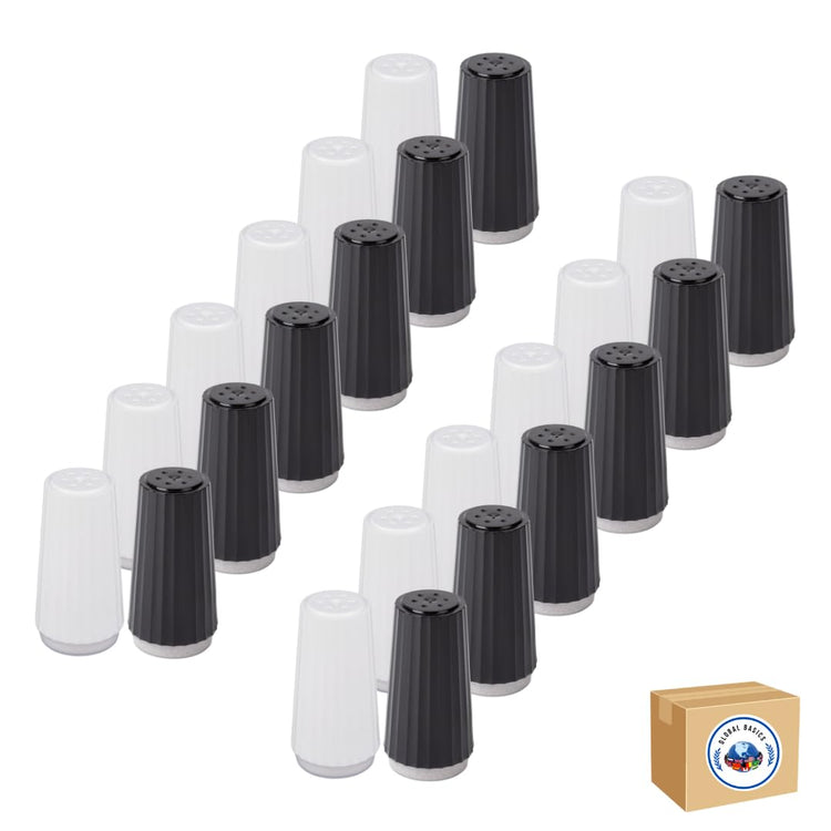 Disposable Salt and Pepper Shakers by Global Basics (24 Count)