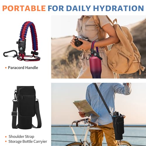 40 oz Insulated Water Bottle with Straw Lid & Pop (Gradient Claret / 40 Ounces)