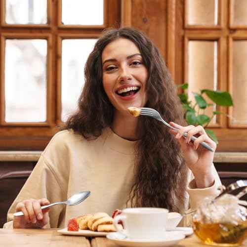 500 Pcs Forks and Spoons Silverware Set for 250 Stainless Steel Flatware Cutlery Set Forks and Spoons Bulk Silverware Utensil for Kitchen Restaurant Home Dinner (500 Count)