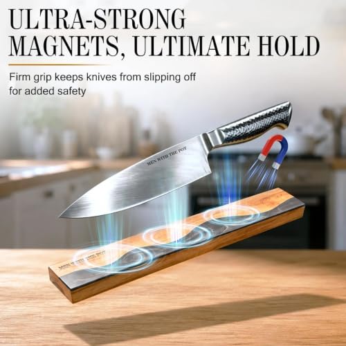 16" Magnetic Knife Holder for Wall (Black)
