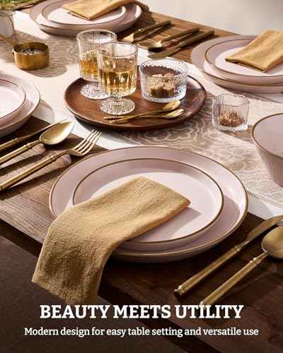 Saturn Plates and Bowls with Rim (18 Count)