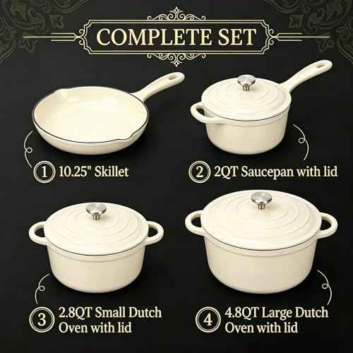 Enameled Cast Iron Cookware Set