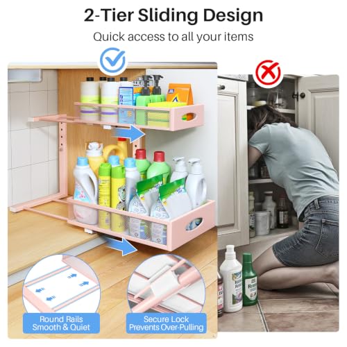 Under Sink Organizer (Pink / 2-Pack)