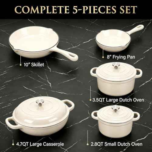 Nonstick Enameled Cast Iron Cookware Set