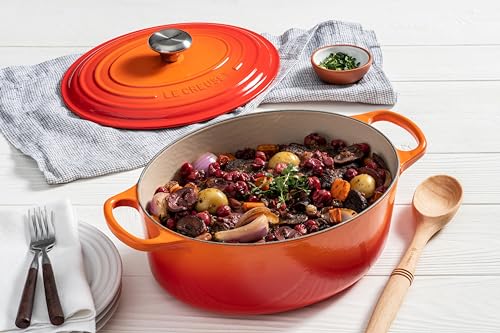 Enameled Cast Iron Oval Dutch Oven