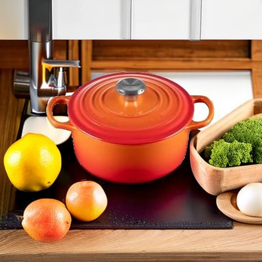 Enameled Cast Iron Round Dutch Oven