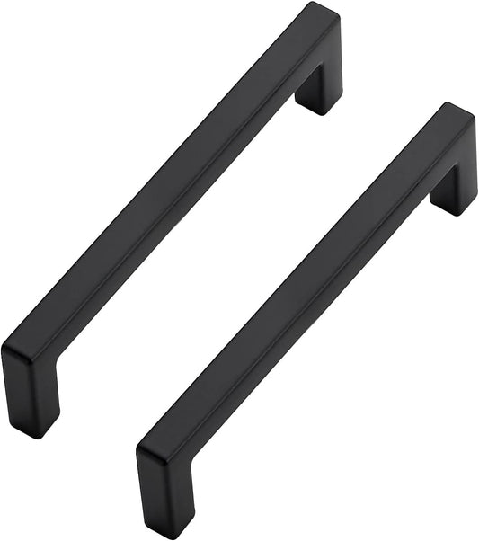 Ravinte 30 Pack Solid 4 Inch Center to Center Slim Square Bar Drawer Handles Kitchen Cabinet Handles Black Drawer Pulls Kitchen Cabinet Hardware Handles Matte Black Cabinet Pulls