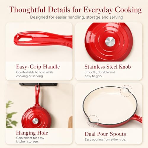 Enameled Cast Iron Cookware Set