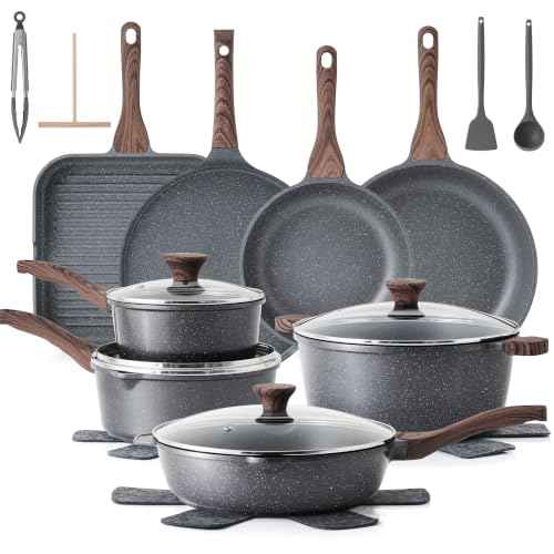23 PCS Nonstick Granite Cookware Set