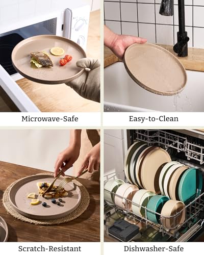 Ceramic Plates and Bowls Set (12 Count)