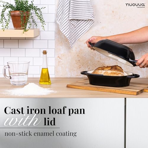 Dutch Oven For Sourdough Bread Baking (24cm x 16cm / Black)