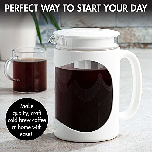 Burke Deluxe Cold Brew Iced Coffee Maker (1.6 Quart / White)