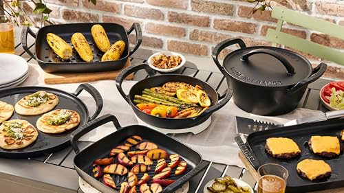 Enameled Cast Iron Square Grill Pan