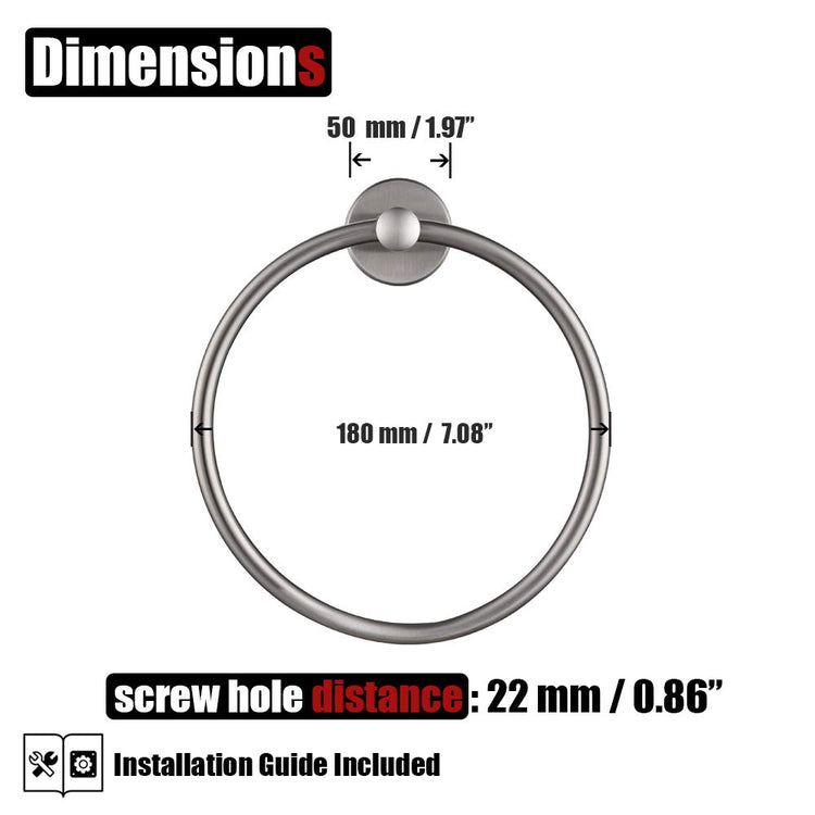Towel Ring 304 Stainless Steel Hand Towel Holder for Bathroom
