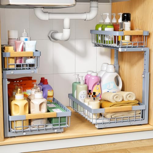 Under Sink Organizer (Large-2-Pack / Grey)