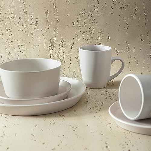 Albie Stoneware 16 Piece Modern Dinnerware Set (16 Count)