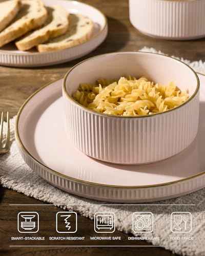 Stoneware Dinnerware Sets for 8 (24 Count)
