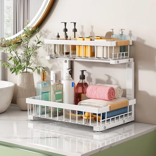 Under Sink Organizer (White / 2 Pack)