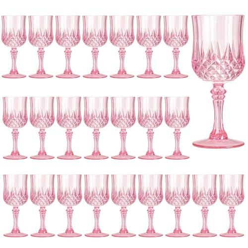 7OZ Plastic Wine Glasses (24 Count)