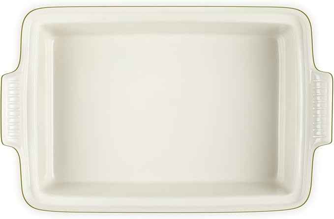 Le Creuset Stoneware Heritage Rectangular Covered Casserole, 4 qt., Olive