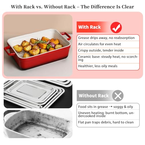 Ceramic Casserole Dish with Lid 6 Pcs (6 Count)