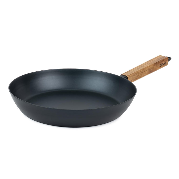 Forest 8" Naturally Non Stick Carbon Steel Frying Pan with Wood Handle