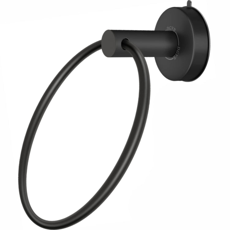 Suction Cup Towel Ring Matte Black Hand Towel Holder for Bathroom Wall SUS 304 Stainless Steel Kitchen Towel Hanger