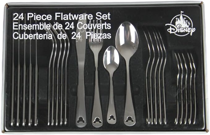 Disney Theme Park Exclusive Mickey Icon 24 Piece Flatware Set