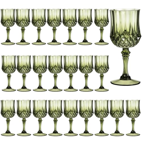 7OZ Plastic Wine Glasses (24 Count)