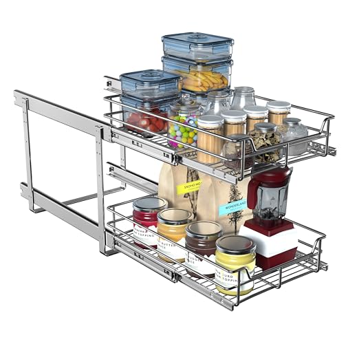 2 Tier Cabinet Pull Out Shelves (14 x 22 Inch)