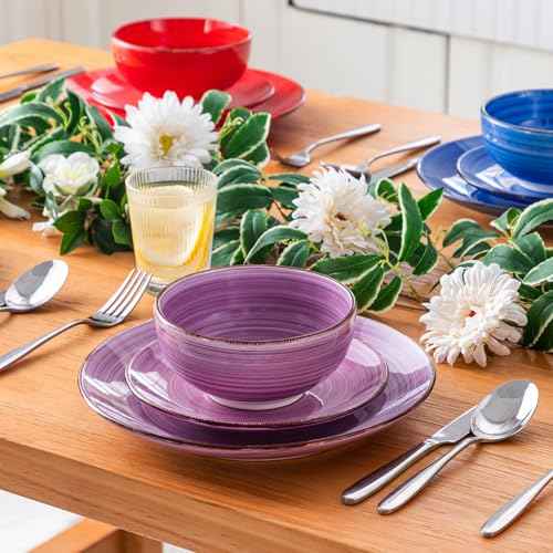 Bonita Dinnerware Set Multicolor Stoneware 18 Pieces Service for 6 (18 Count)