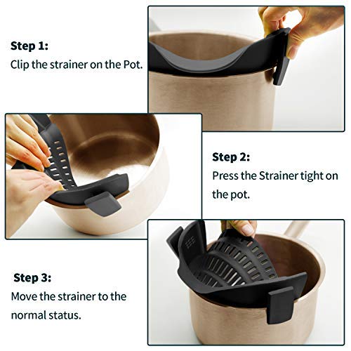 Clip On Strainer Silicone for Pots