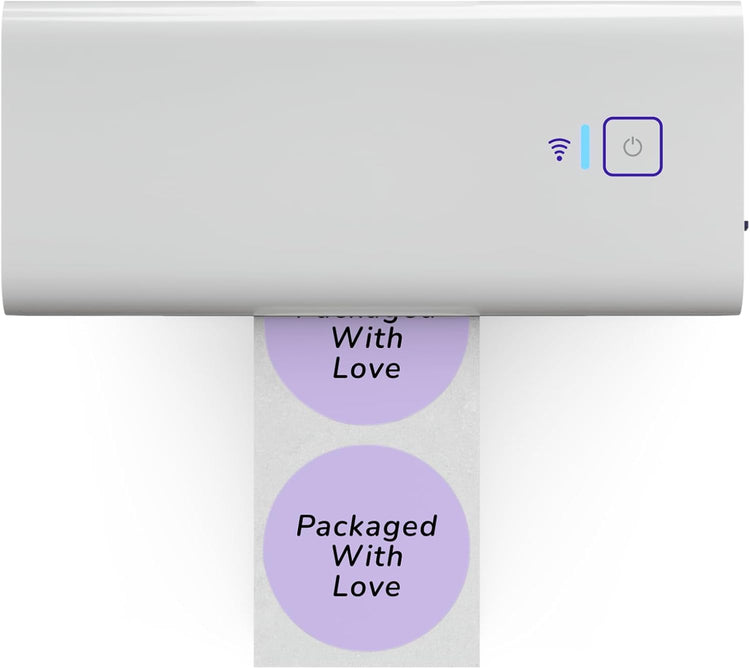 Rollo Circle Thermal Labels 2 Inch - Roll of 1,000 Round Sticker Labels - Multi-Purpose Direct Thermal Printer Stickers 2x2 (Purple)