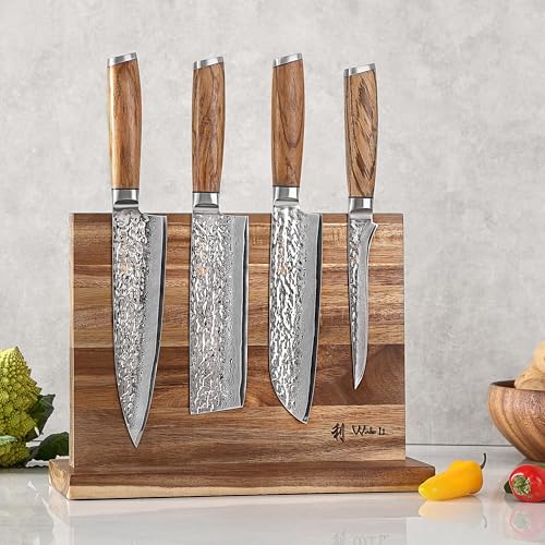 Damascus Knife Block Set