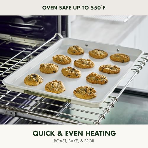 Bakeware Set 7 Piece Nonstick Ceramic Gold Handle Baking Sheets (7 Count)
