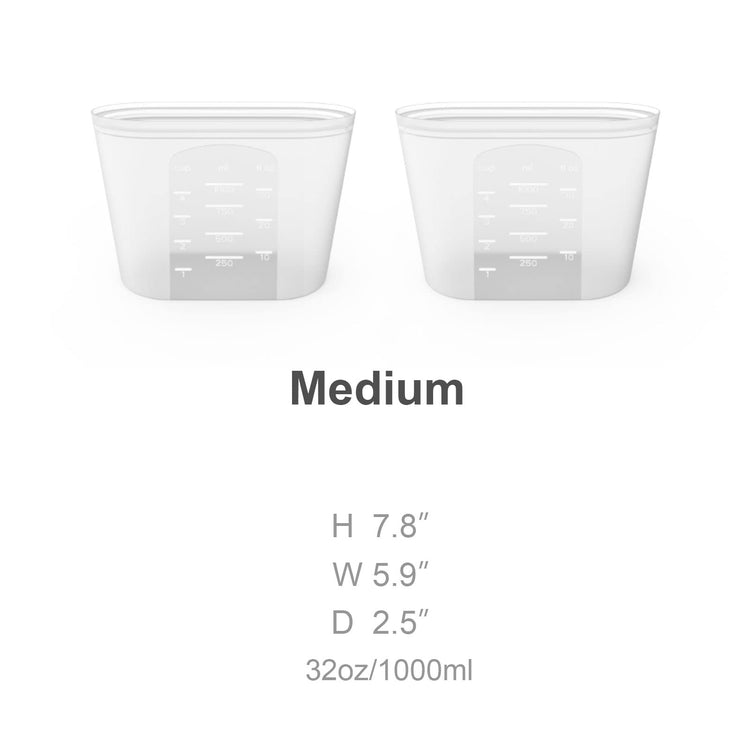 Reusable Silicone Food Storage Bag (2 Count)