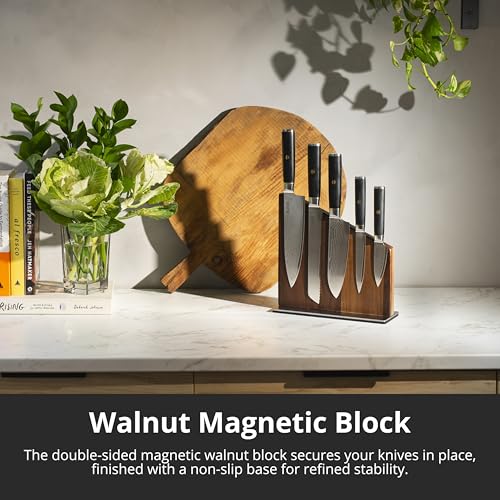 Magnetic Kitchen Knife Block Set
