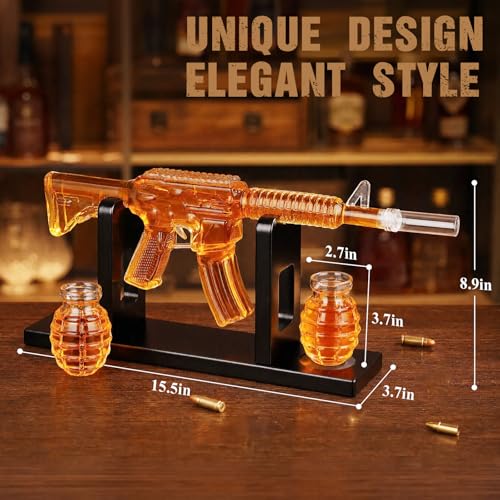AR15 Whiskey Gun Decanter Set for Men