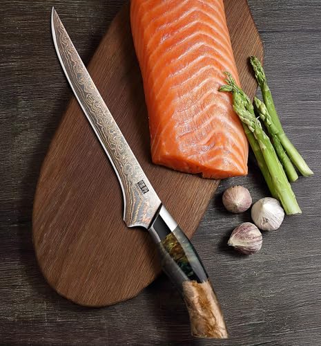 Damascus Fillet Knife 7 Inch