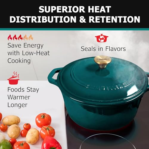 7.5 QT Enameled Cast Iron Dutch Oven