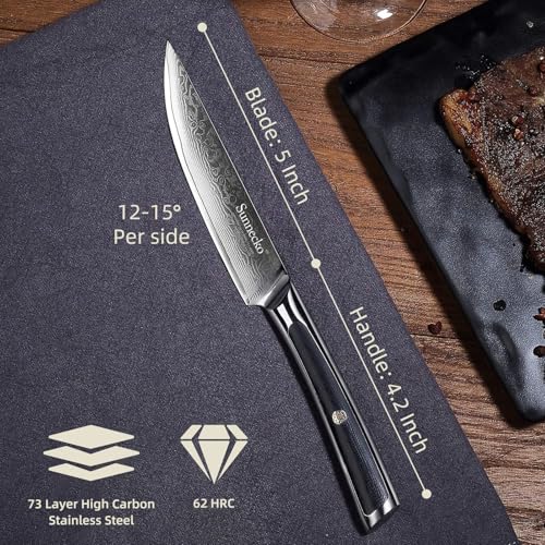 Damascus Steak Knife Set of 2 (2 Count)