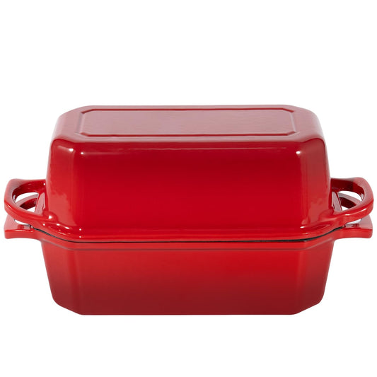 Bread Pan Cast Iron Loaf Pan with Lid Bread Loaf Pan 8.5x4.5 Inch Loaf Pan Enameled Cast Iron Sourdough Loaf Pan