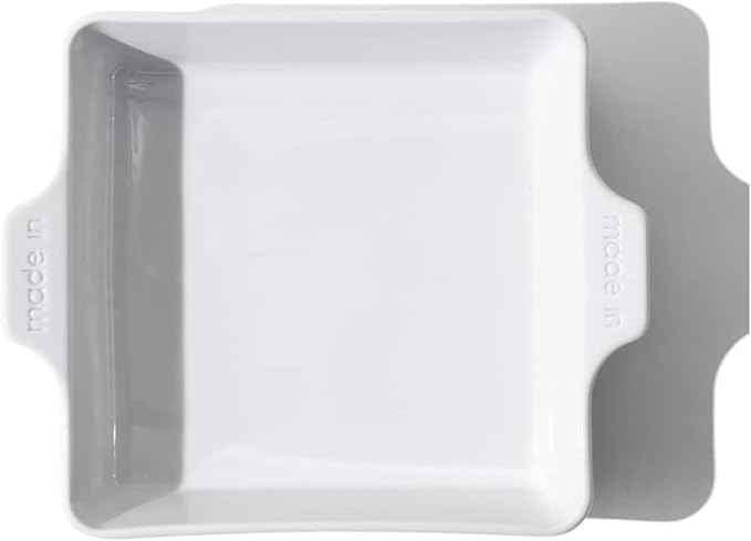 Made In Cookware | Square Baking Dish | White | Hand Crafted Porcelain | Professional Bakeware | Made in France