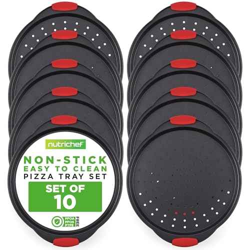 Non Stick Pizza Tray with Silicone Handles