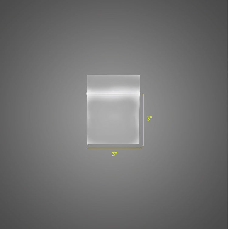 SNL | 3" X 3" - 2 MIL - 1,000 Bags | Small | Strong | Zipper Lock Reclosable, Clear, Disposable, Plastic Bags, For Food and Storage