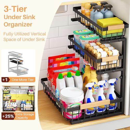 Under Sink Organizer (2-Pack / Black)