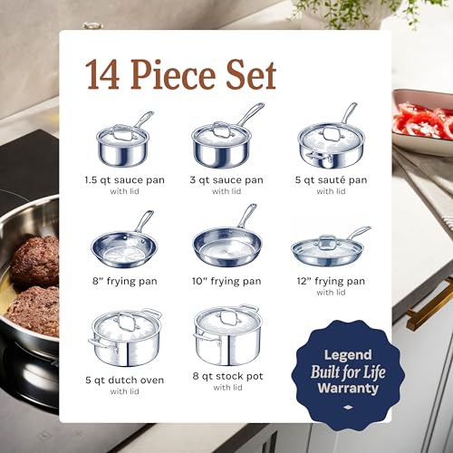 5 Ply Stainless Steel Cookware Set (14 Count)