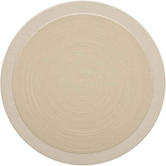 DEGRENNE Bahia French Salad Plate Set - Luxury Stoneware Dish Set for 4, Modern Ceramic Dishware for Kitchen, Made in France, Microwave Safe, Dishwasher Safe, 9” - Dune