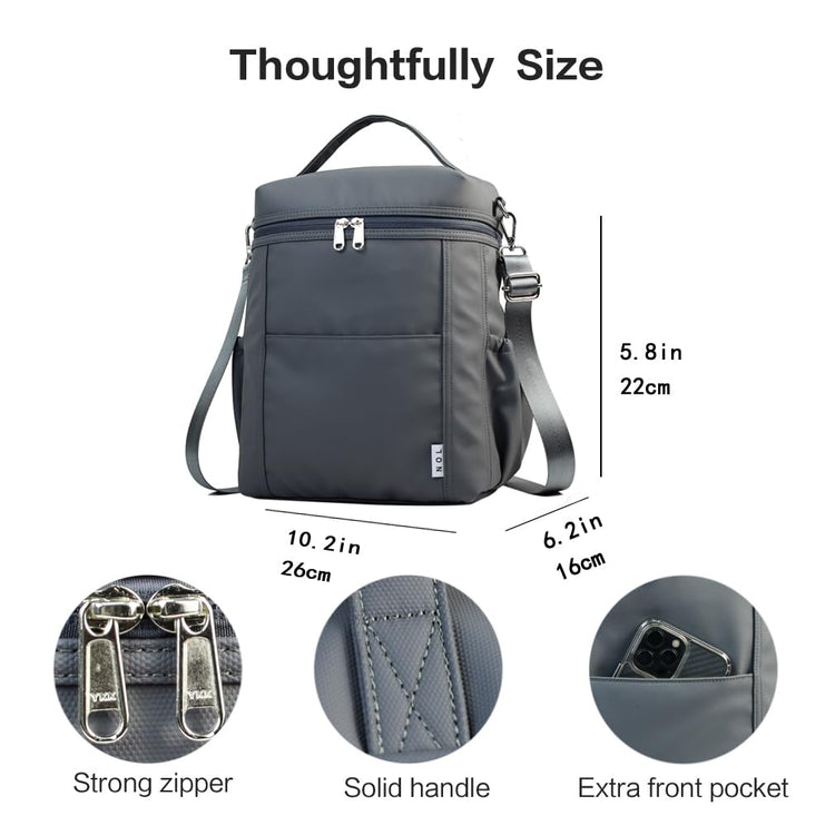 NOL Insulated Lunch Bags for Women Cooler Bag Lightweight Nylon Waterproof Lunch Box for Work