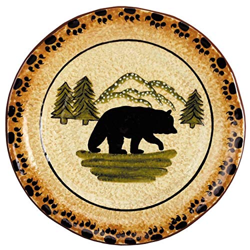 Rustic Bear 16 Piece Ceramic Dinnerware Set with Plates